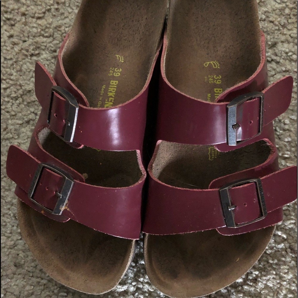 Burgundy Birkenstock’s